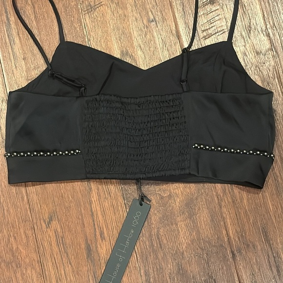 NWT! Small House of Harlow 1960 Bralette Black Crop Top - Picture 7 of 10